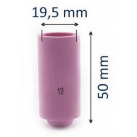 Сопло керамическое для агронодуговой горелки (TIG), № 12 д. 19,5мм