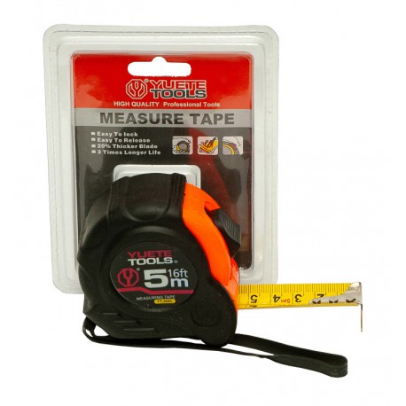 Рулетка YUETE TOOLS длиной 5 метров, ширина 25 мм.