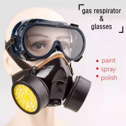 Промислова хімічна газопилозахистна фарба з подвійним респіратором із захисними окулярами від BuyinCoins