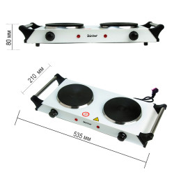Плита електрична 1500w, на дві конфорки Star Chef St-8200A